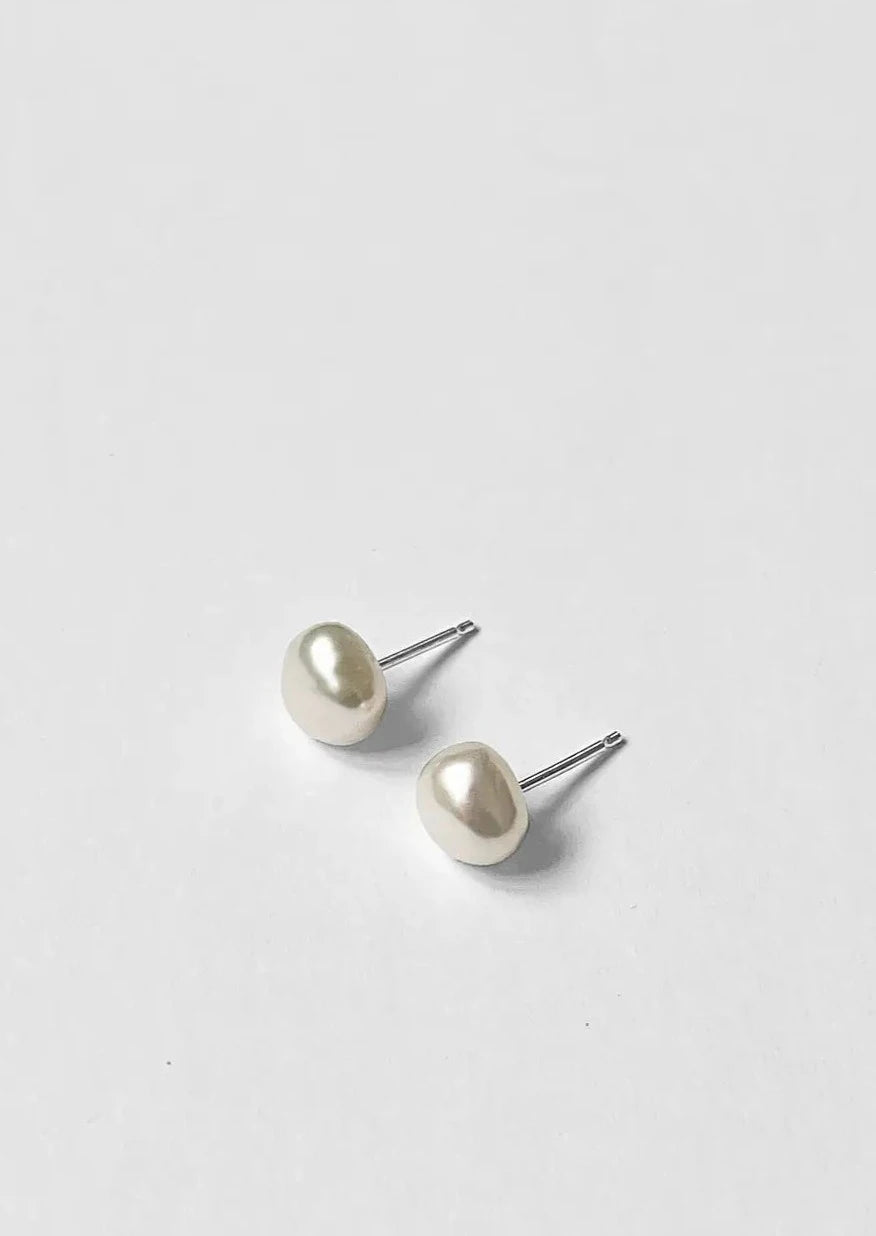 Keshi Pearl Earrings // 7mm