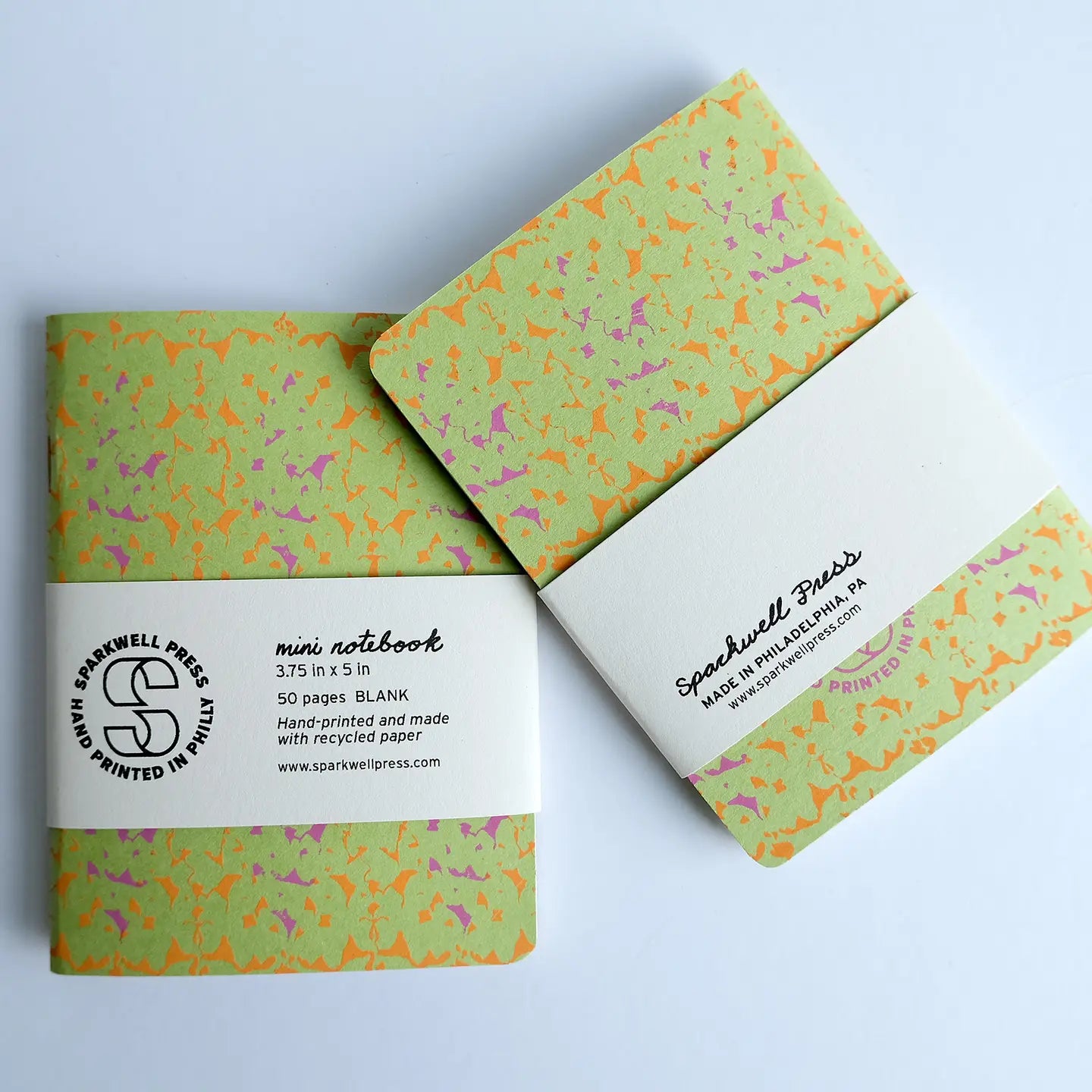 Green Diamond Pattern Mini Notebook