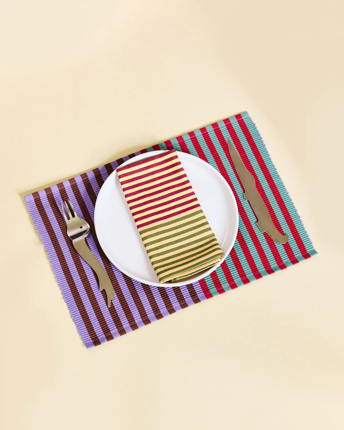 Duo Striped Placemats // Set of 4 // In-Store Pick Up Only