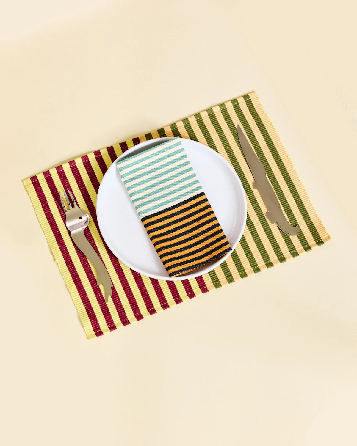 Duo Striped Placemats // Set of 4 // In-Store Pick Up Only