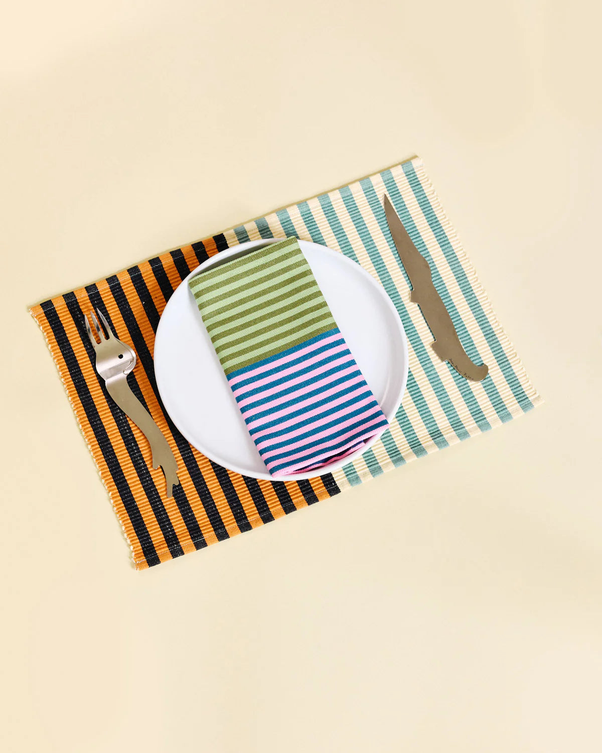 Duo Striped Placemats // Set of 4 // In-Store Pick Up Only