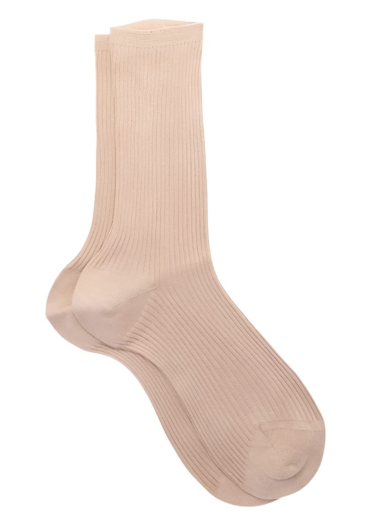 Ribbed Cotton Socks // Cipria