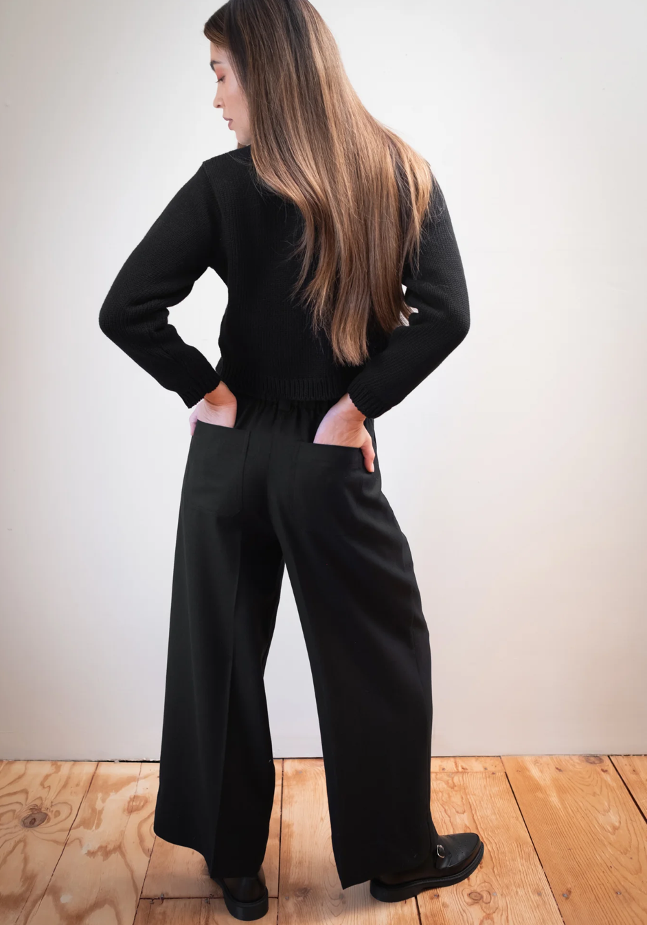Chunky Cotton Cardi / Noir