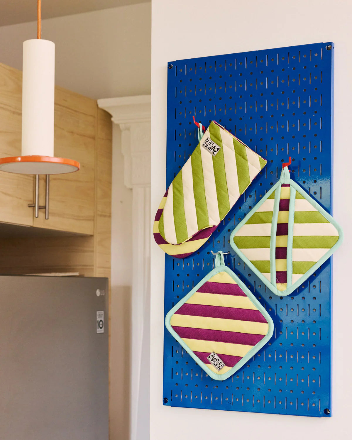 Striped Oven Mitt // Sourdough