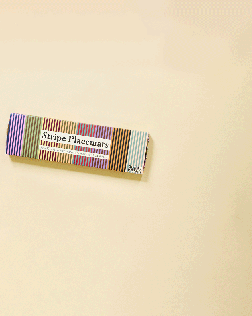 Duo Striped Placemats // Set of 4 // In-Store Pick Up Only