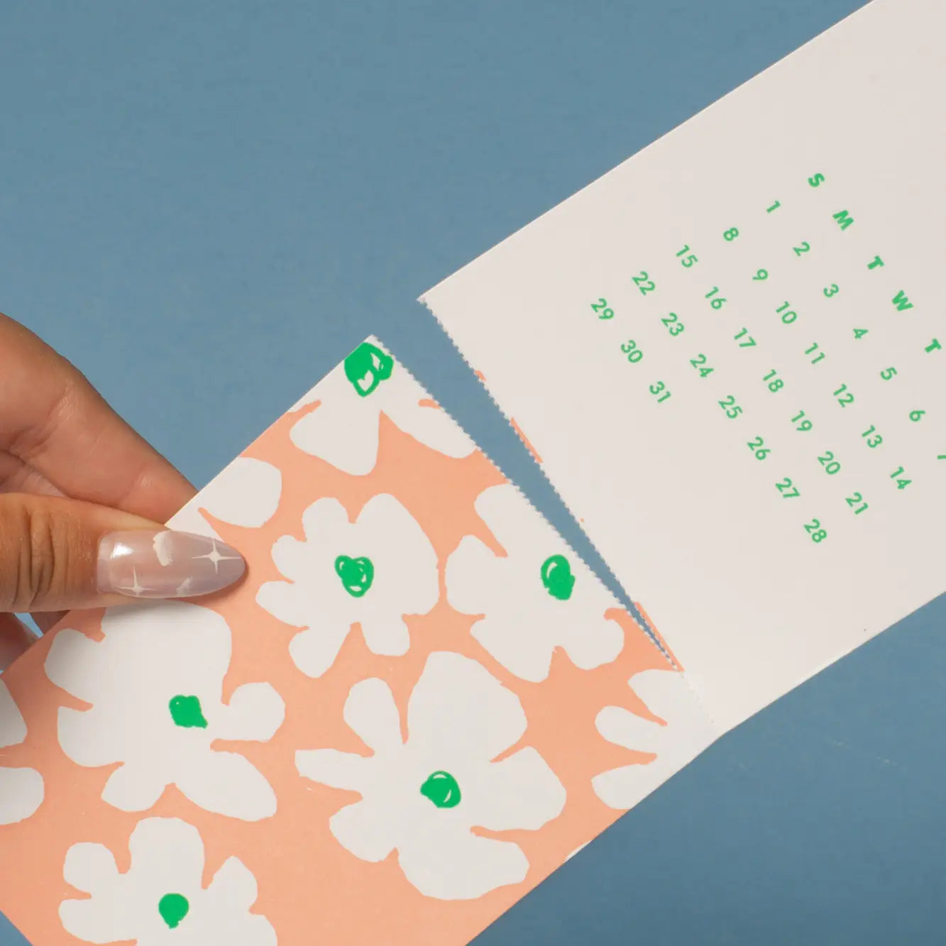 2026 Letterpress Postcard Wall Calendar