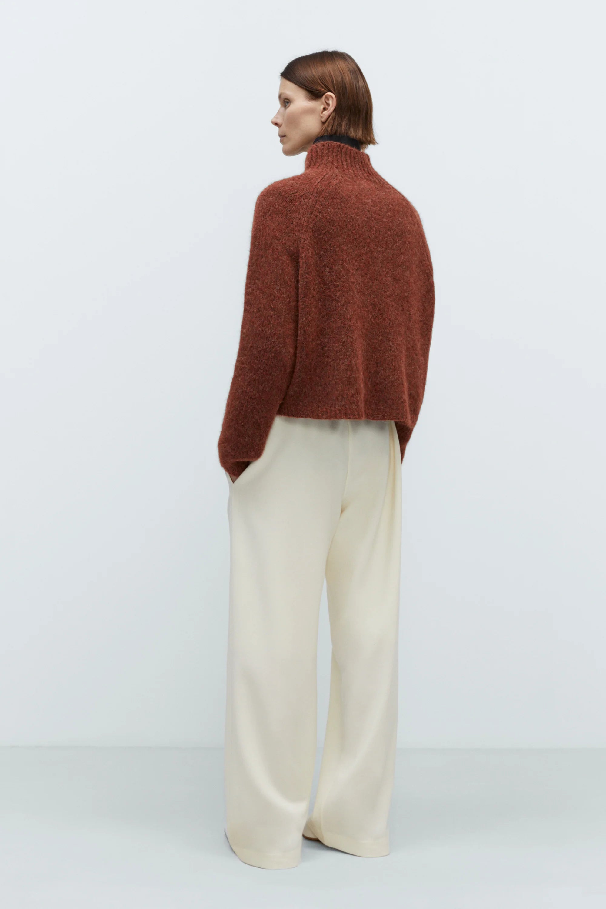 Baby Alpaca Polo Sweater // Teracotta
