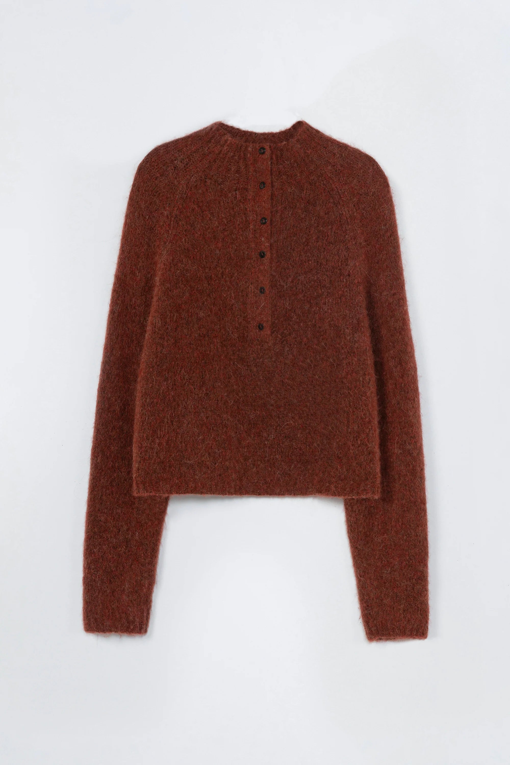 Baby Alpaca Polo Sweater // Teracotta