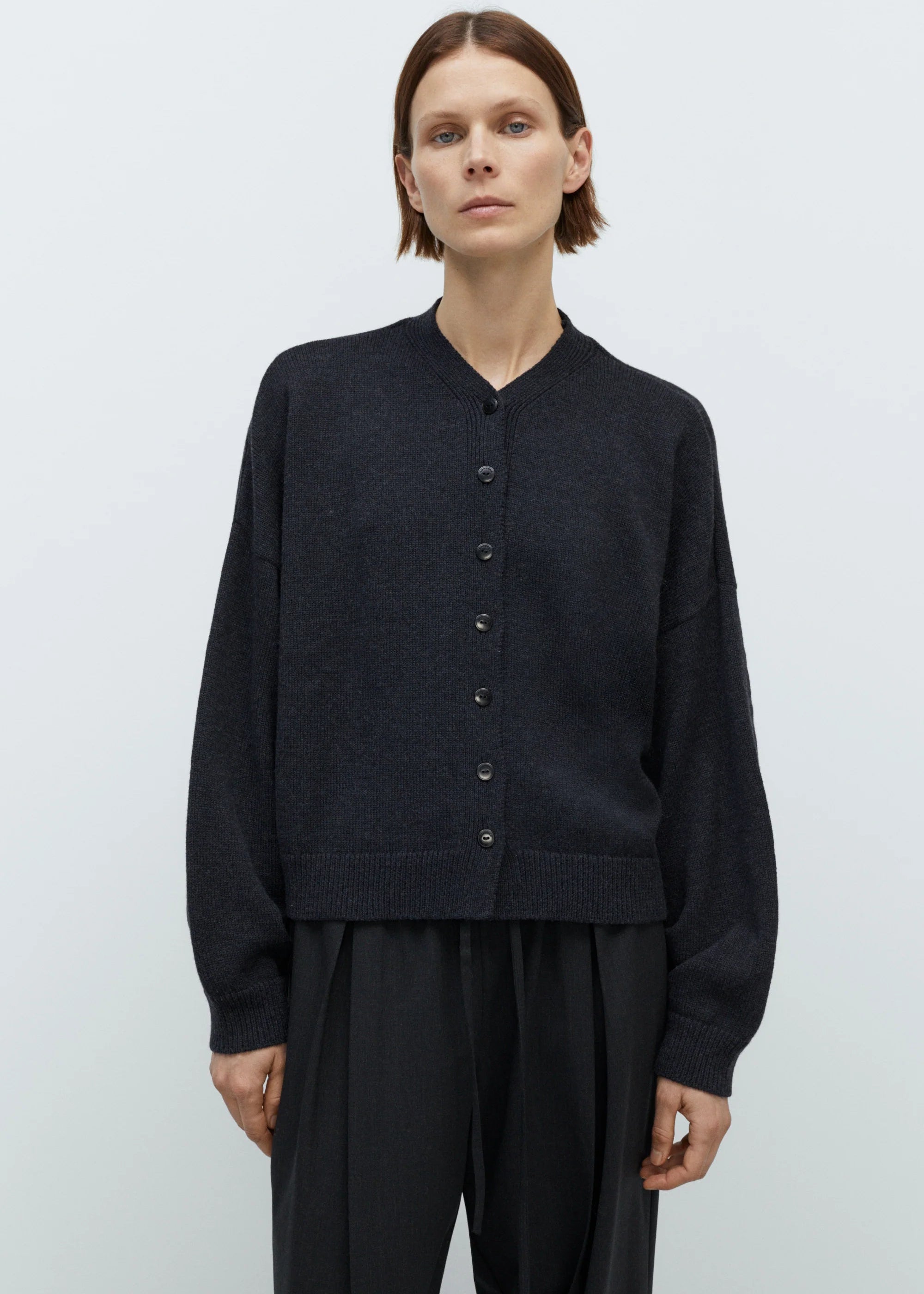 Merino Wool Cardigan // Anthracite