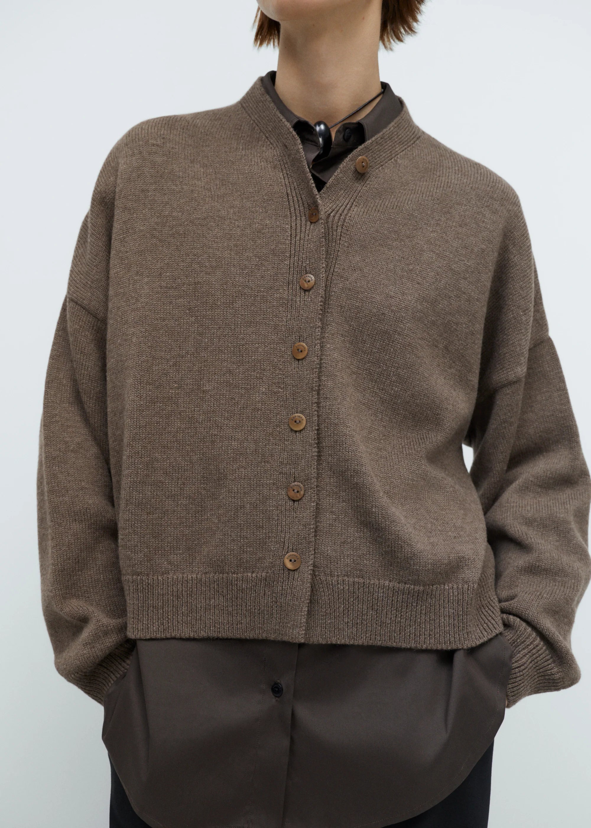 Merino Wool Cardigan // Taupe