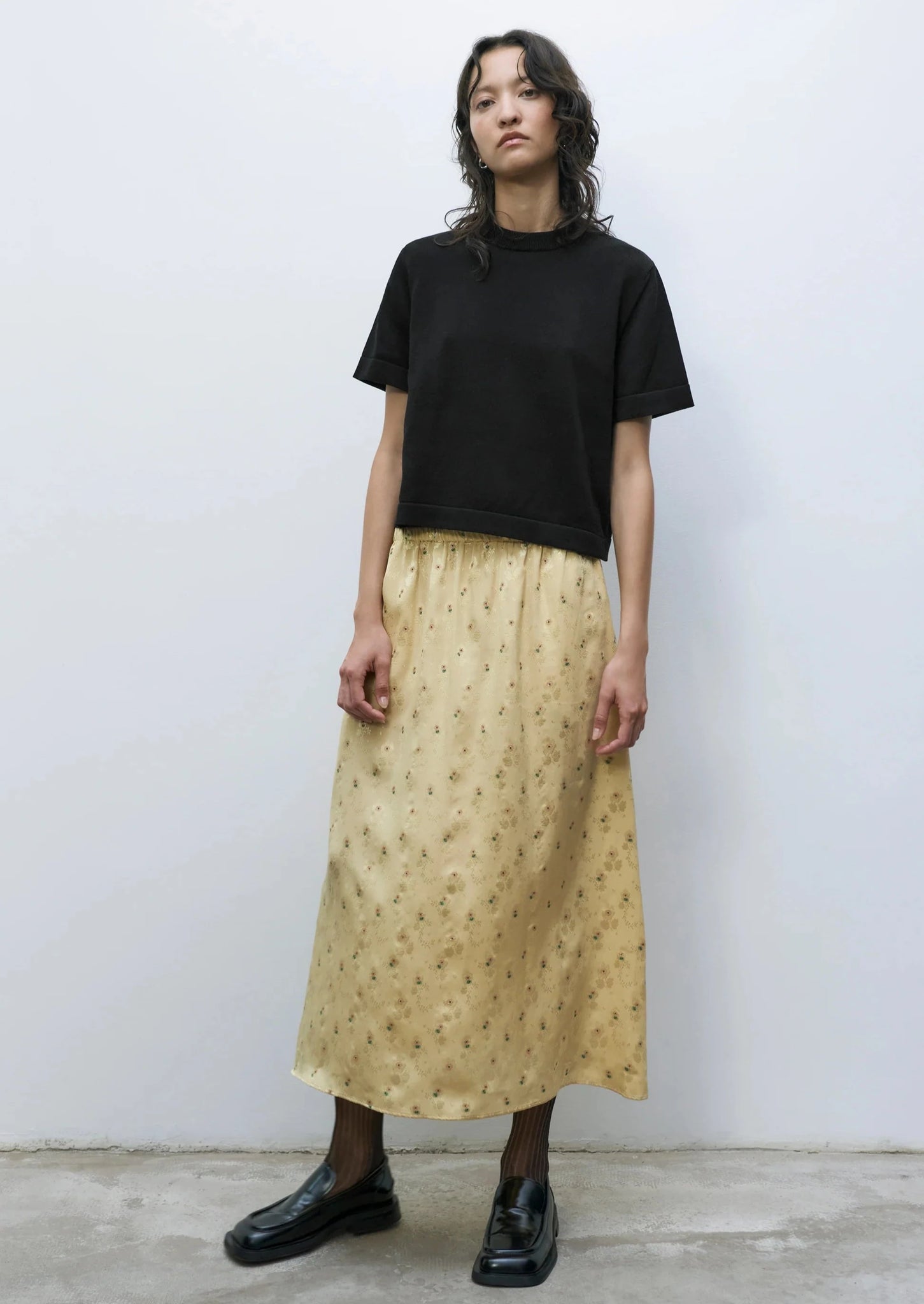 Silk Floral Skirt // Jojob