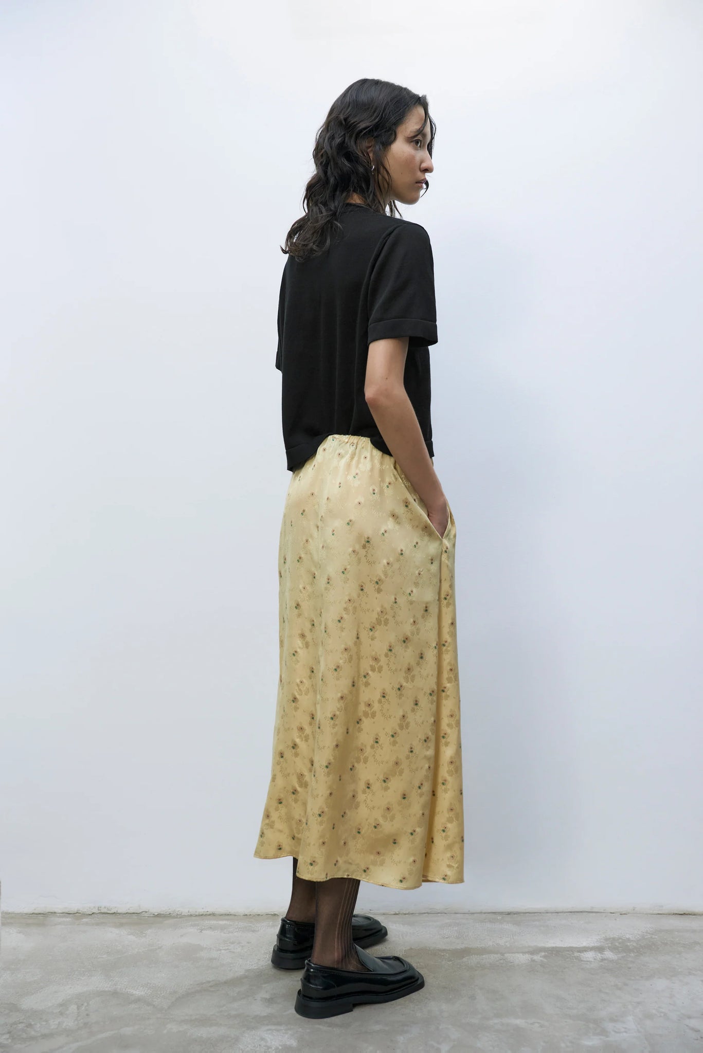 Silk Floral Skirt // Jojob