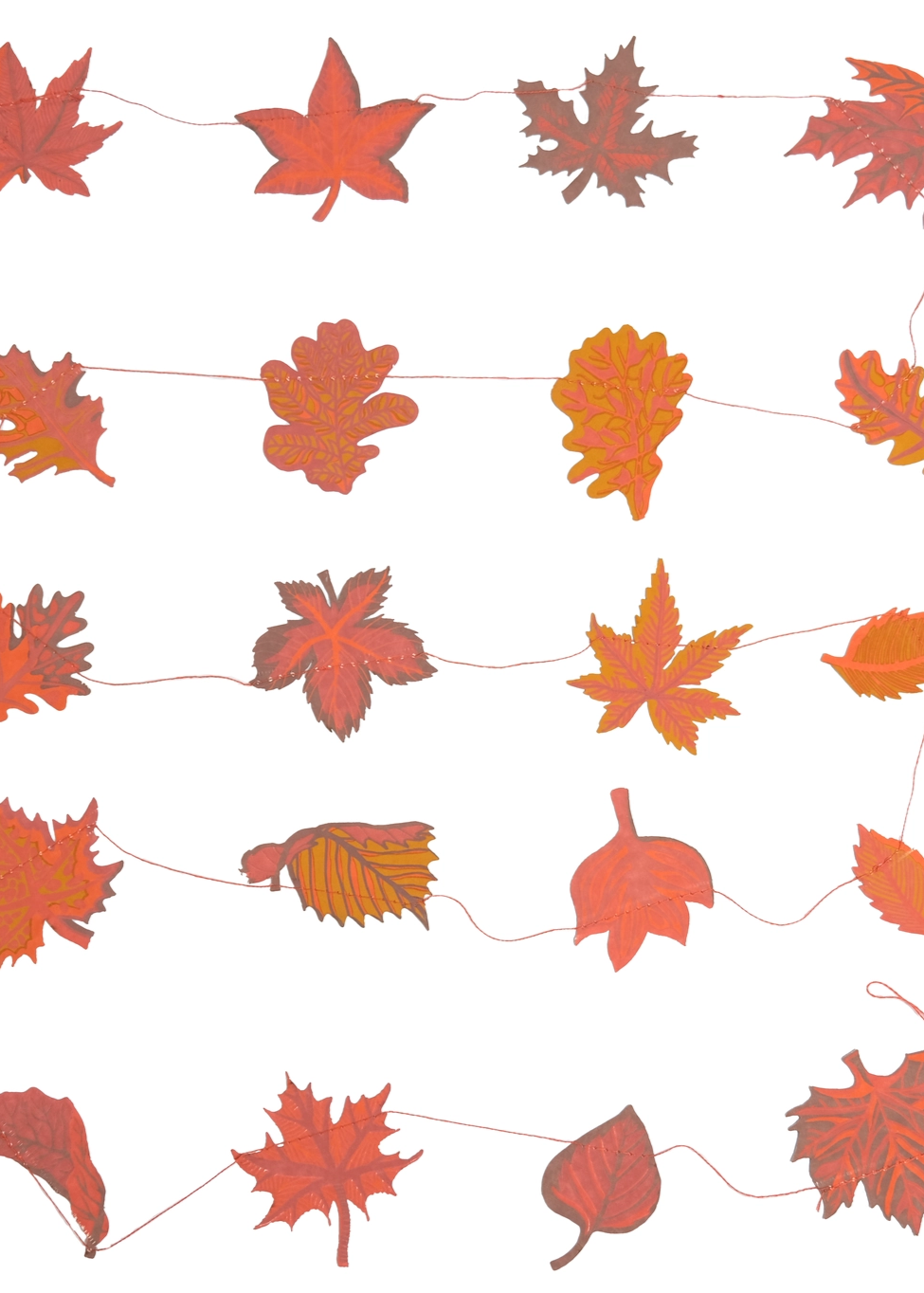 Autumn Leaves Sewn Garland