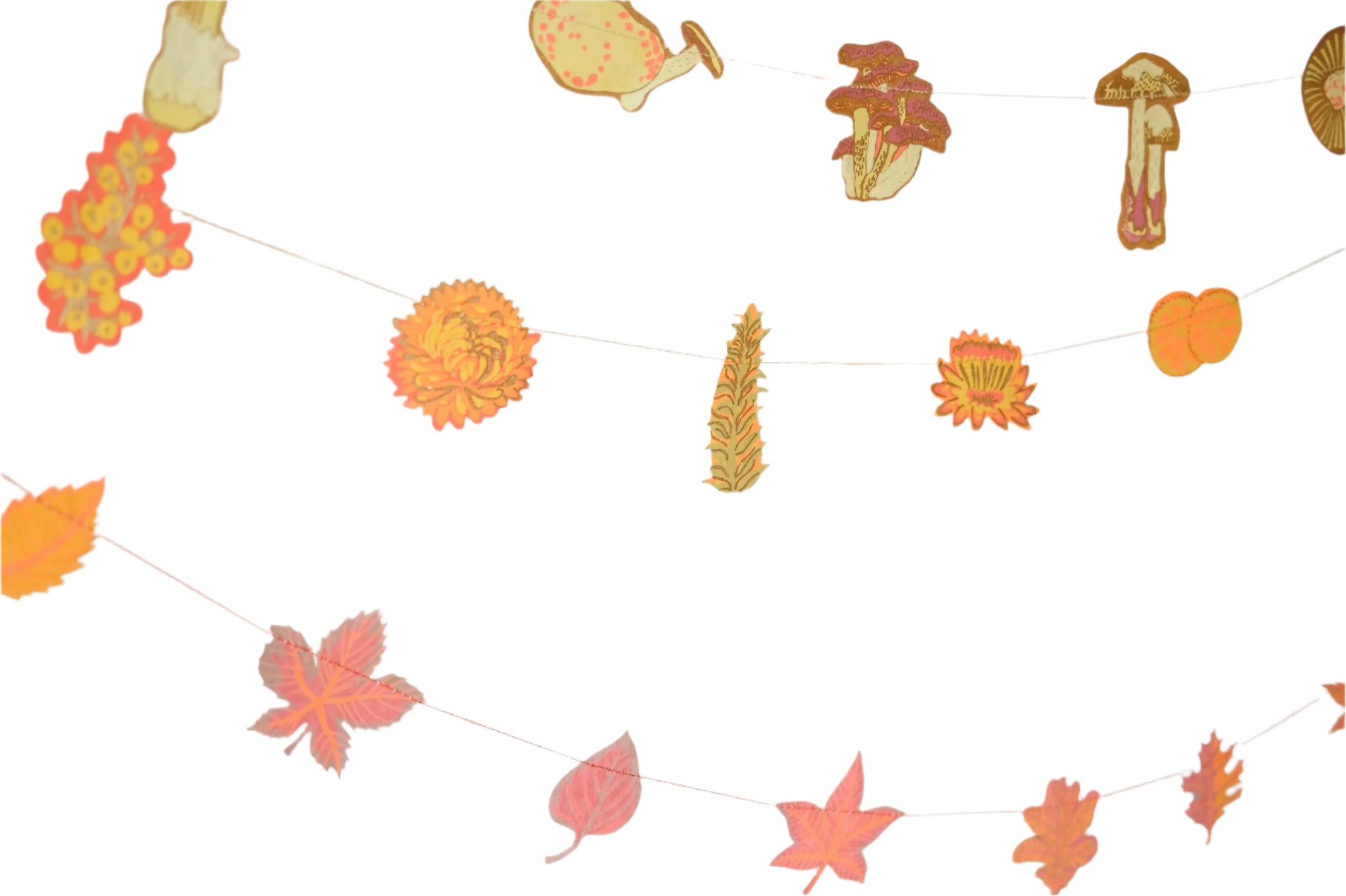 Autumn Leaves Sewn Garland