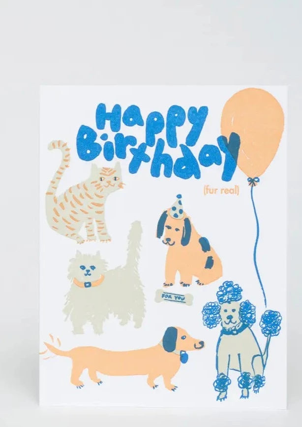 Happy Birthday Fur Real // Card