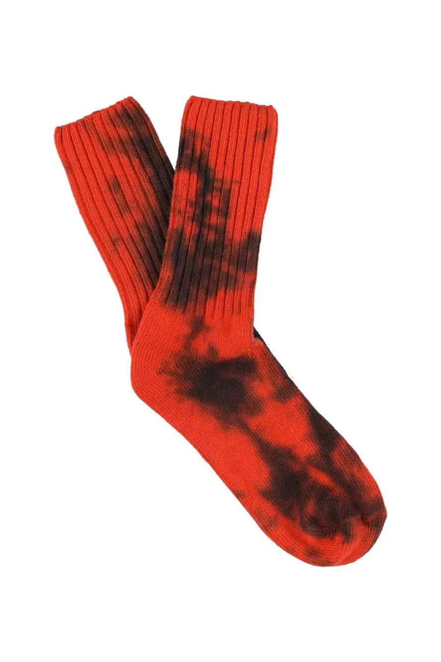 Tie Dye Socks // Orange Black