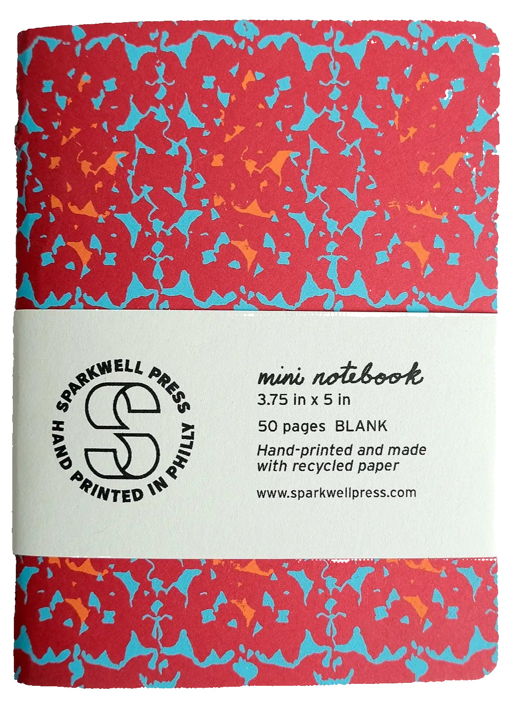 Red Diamond Pattern Mini Notebook