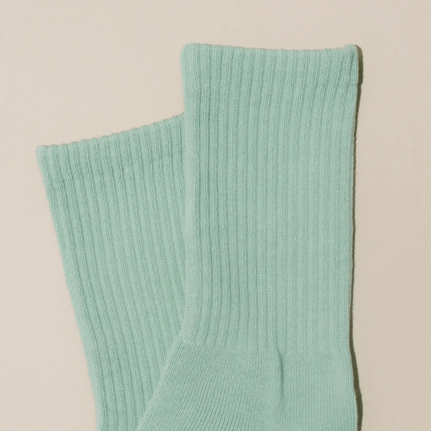 Cotton Blend Crew Socks // Celery