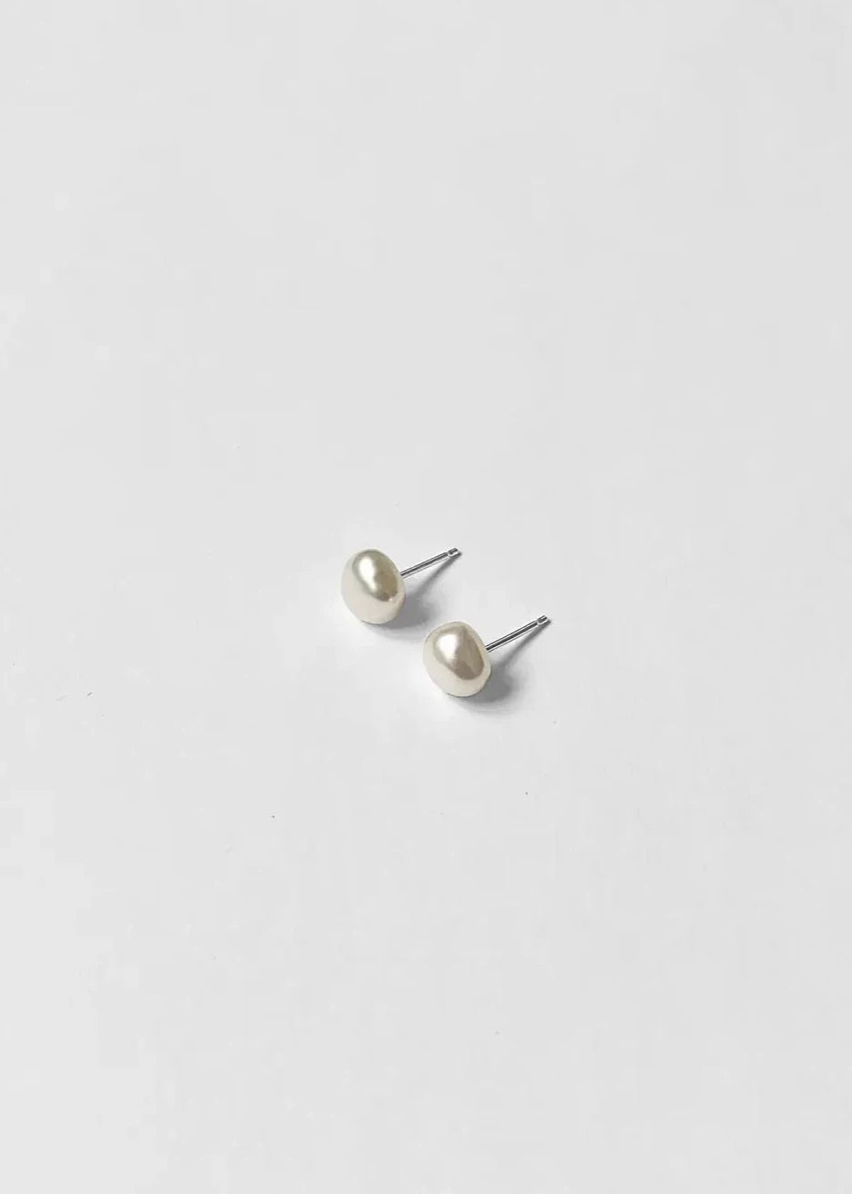 Keshi Pearl Earrings // 9mm