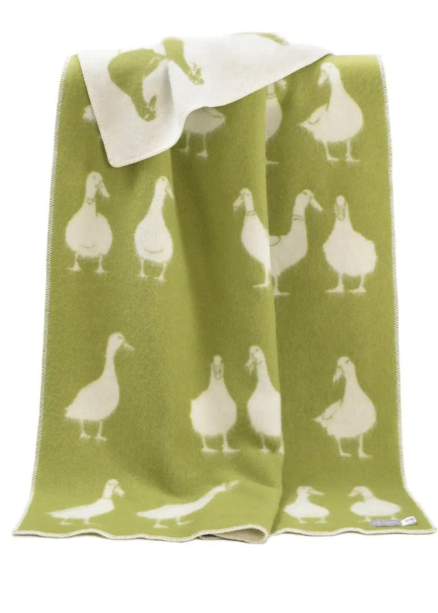 Duck // Wool Cotton Blanket // Green