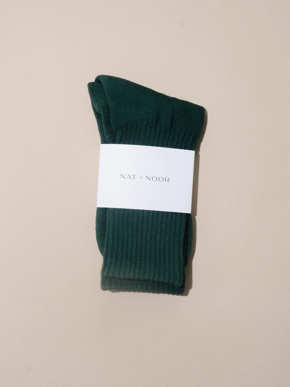 Cotton Blend Crew Socks // Pine