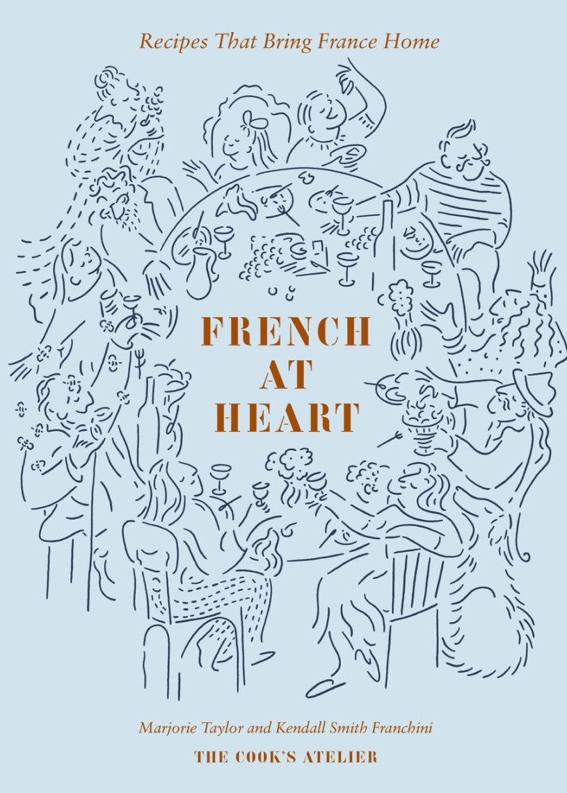 book cover with illustration of people eating around a round table