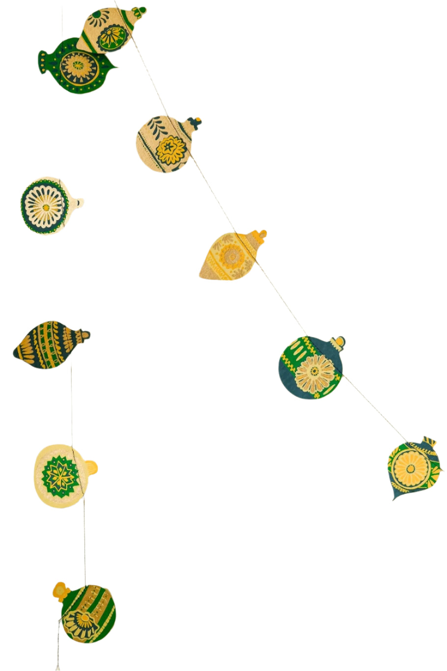 Christmas Ornaments Sewn Garland