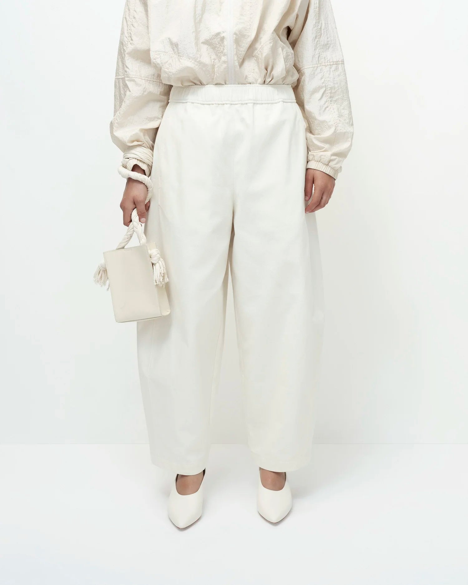 Mijeong Park Cropped Balloon Pants — Cream