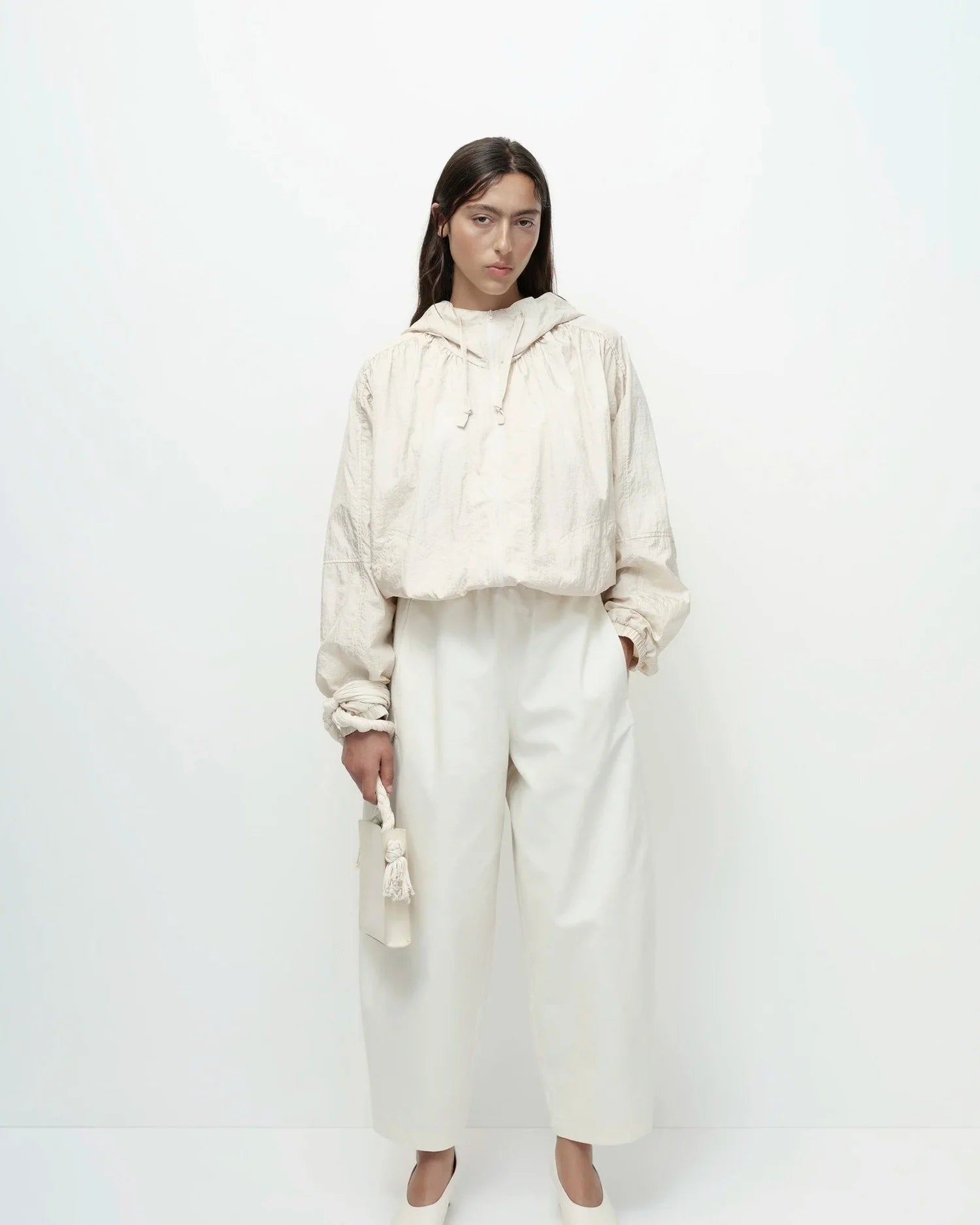 Mijeong Park Cropped Balloon Pants — Cream