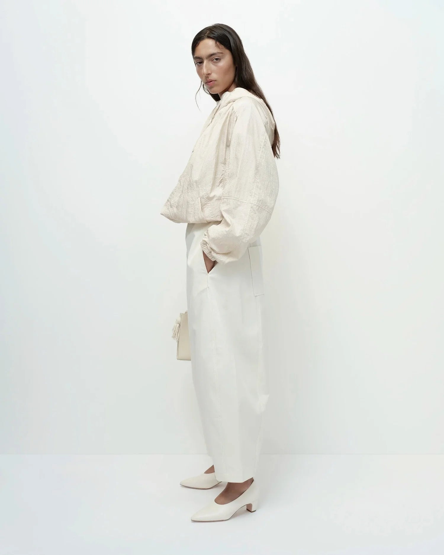 Mijeong Park Cropped Balloon Pants — Cream