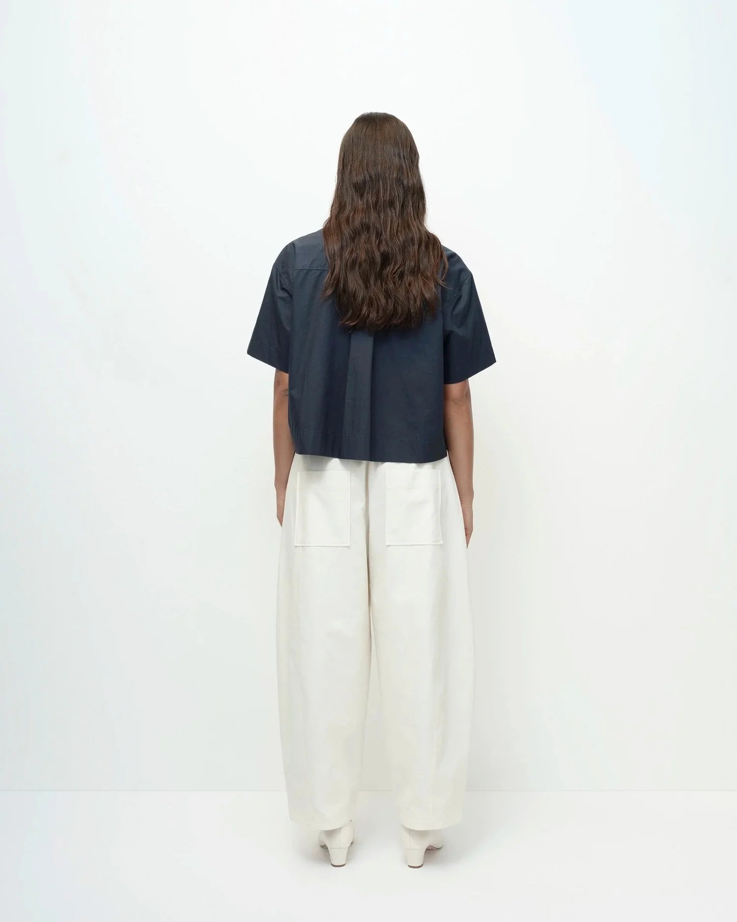 Mijeong Park Cropped Balloon Pants — Cream