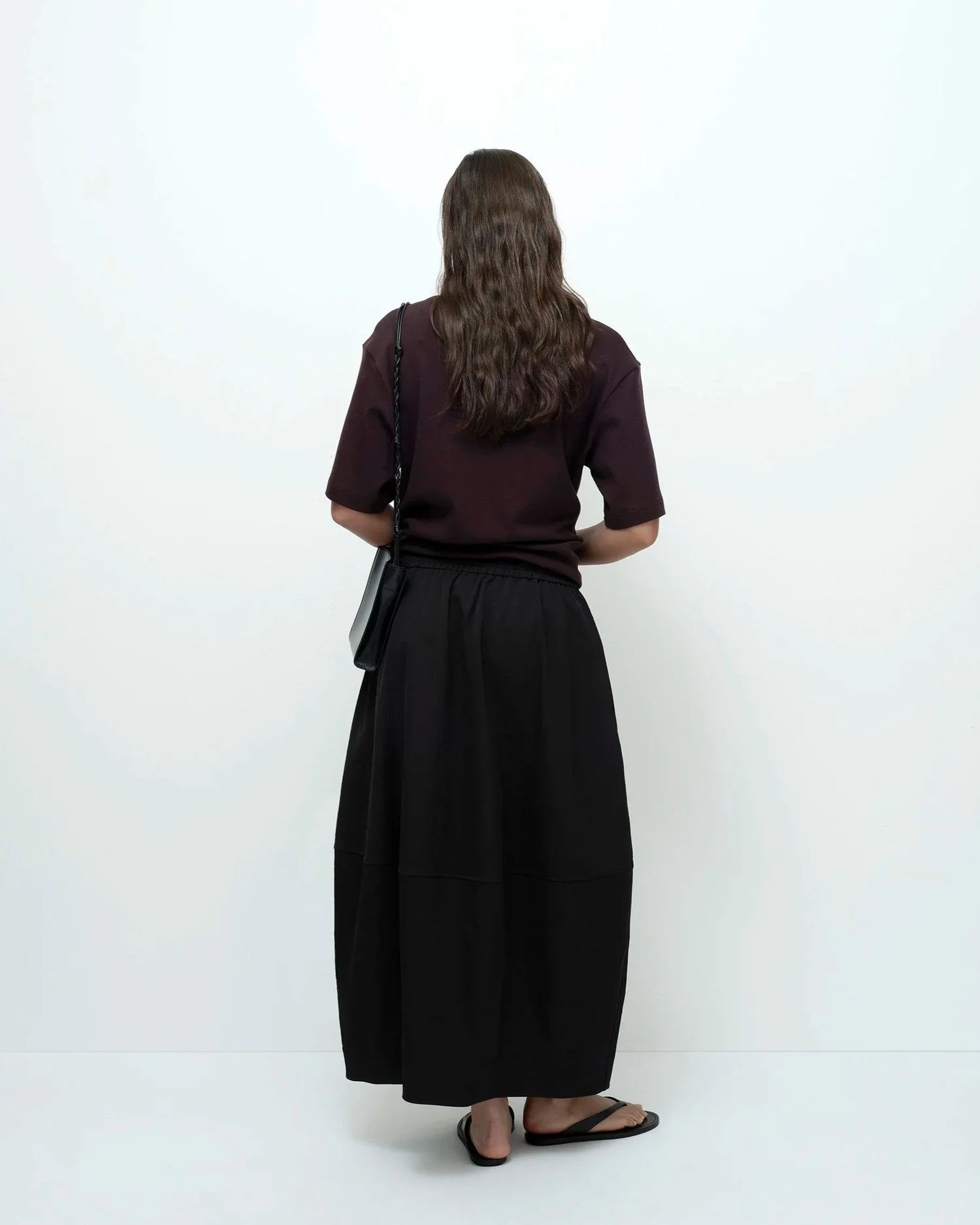 Mijeong Park Balloon Midi Skirt — Black