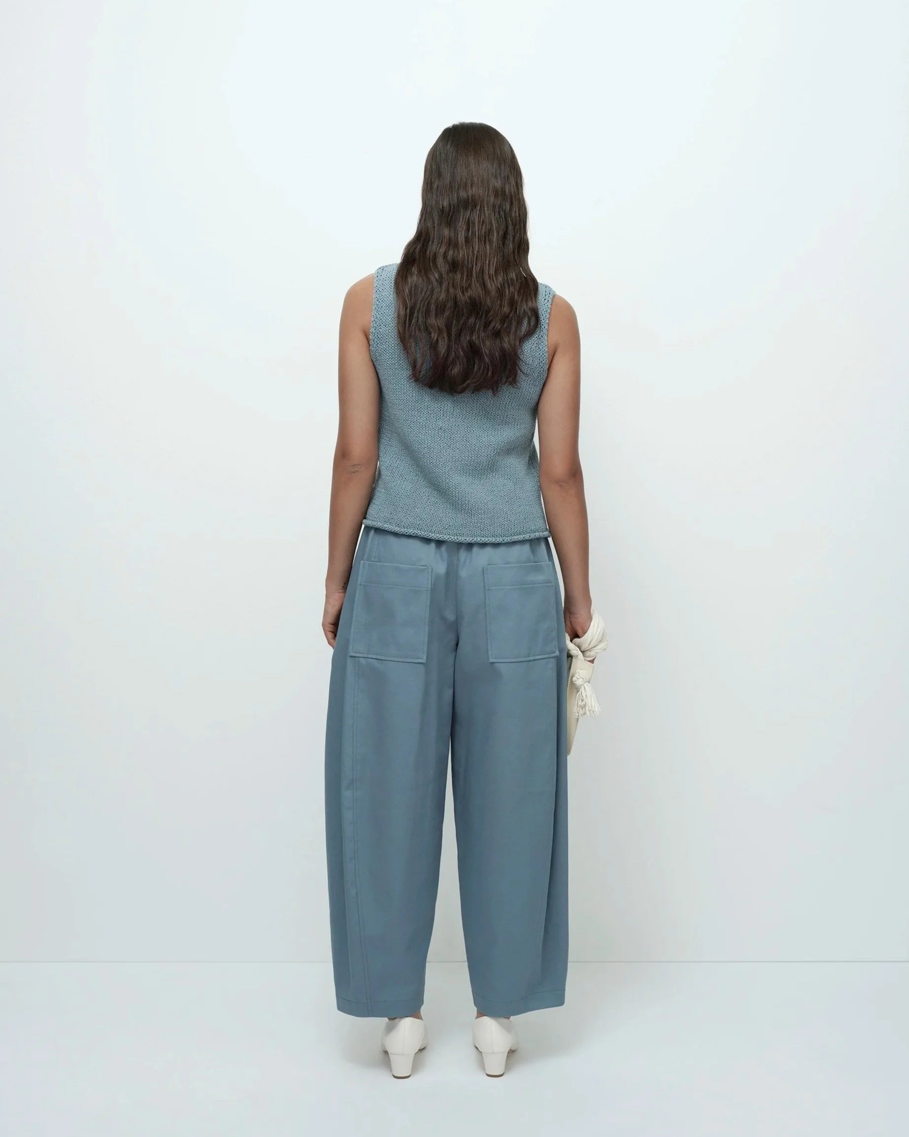 Mijeong Park Boat Neck Knit Tank — Blue