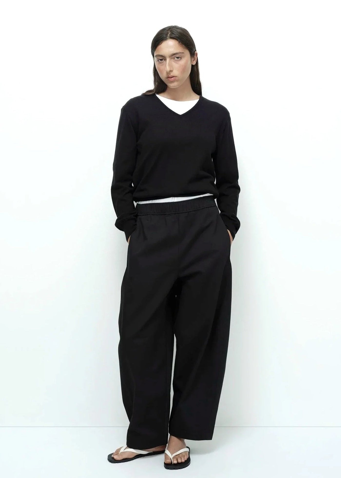 Mijeong Park Cropped Balloon Pants — Black