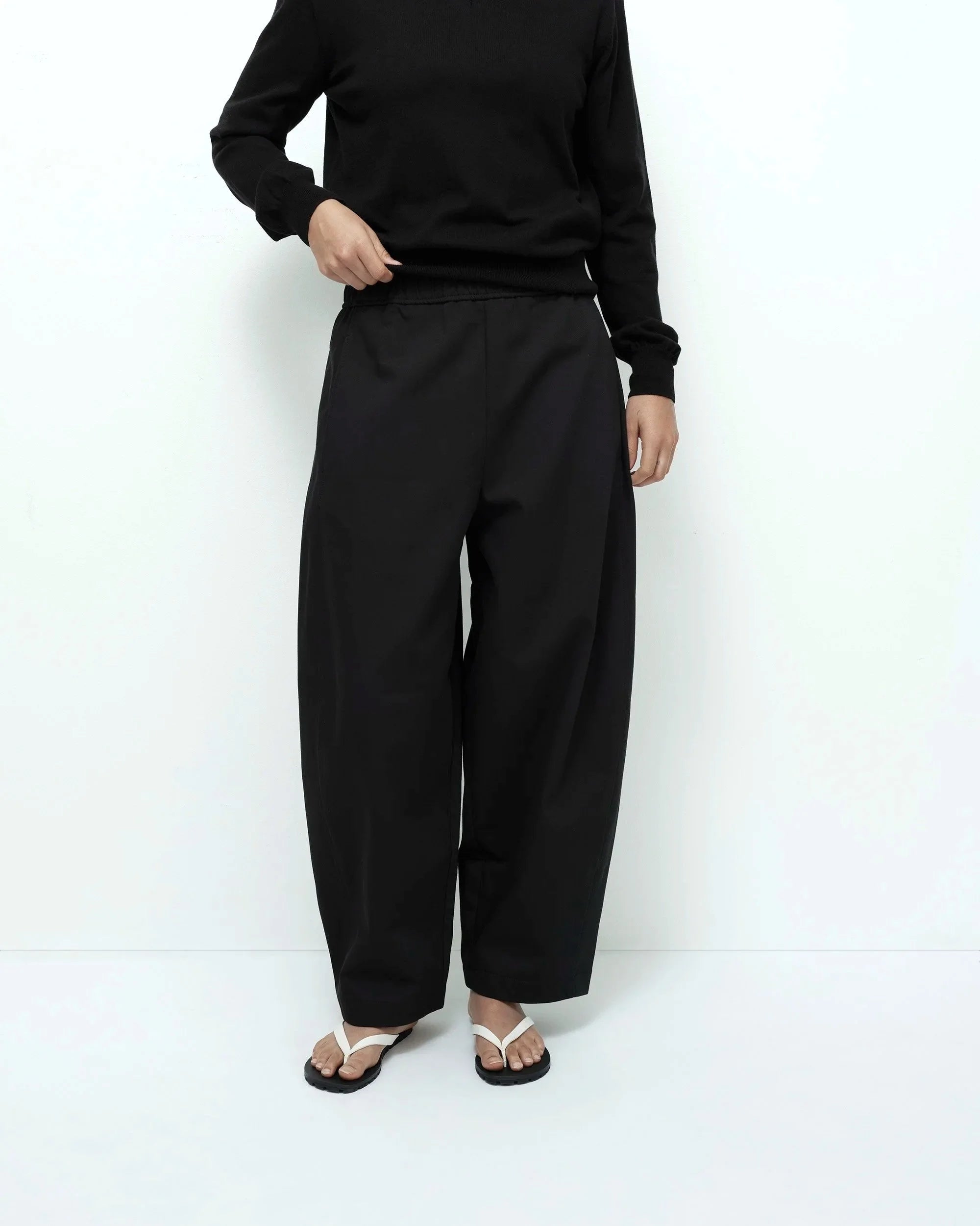 Mijeong Park Cropped Balloon Pants — Black