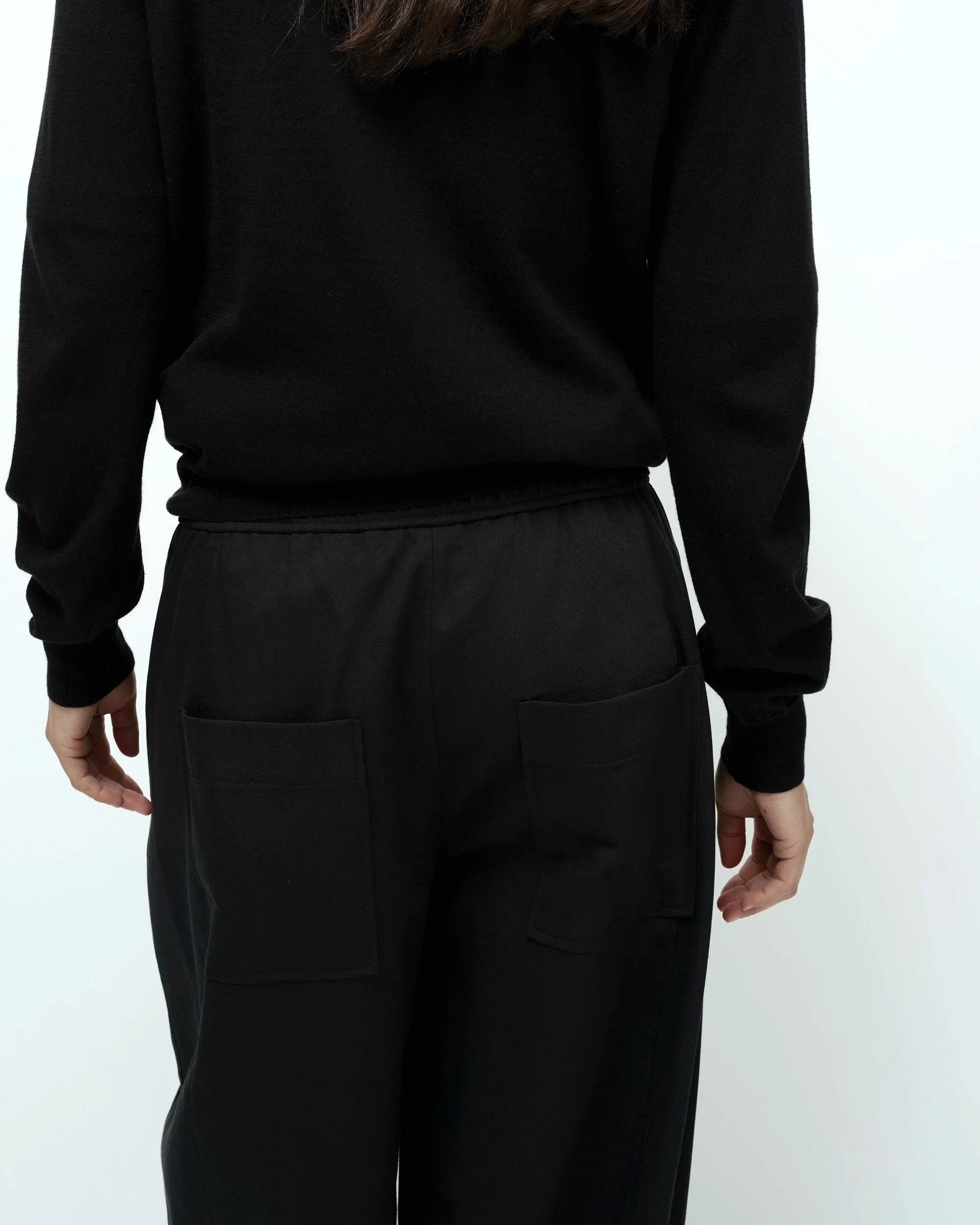 Mijeong Park Cropped Balloon Pants — Black