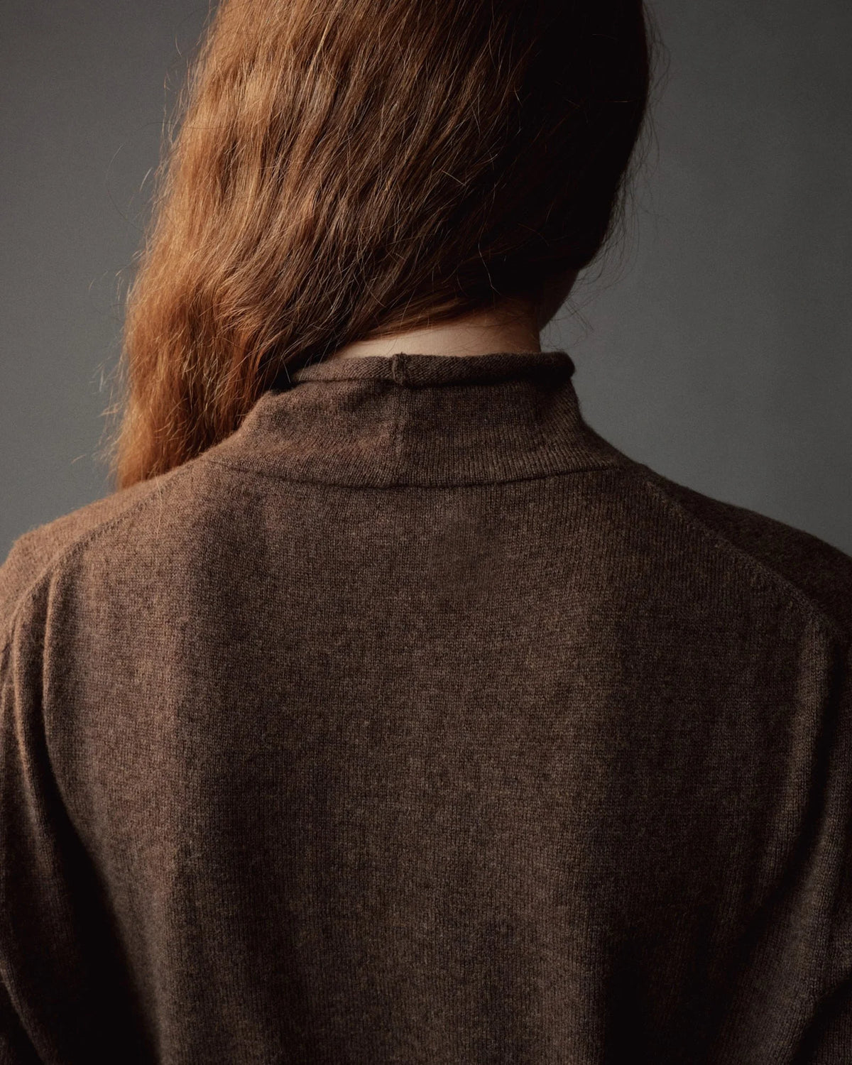 back of mock neck sweater