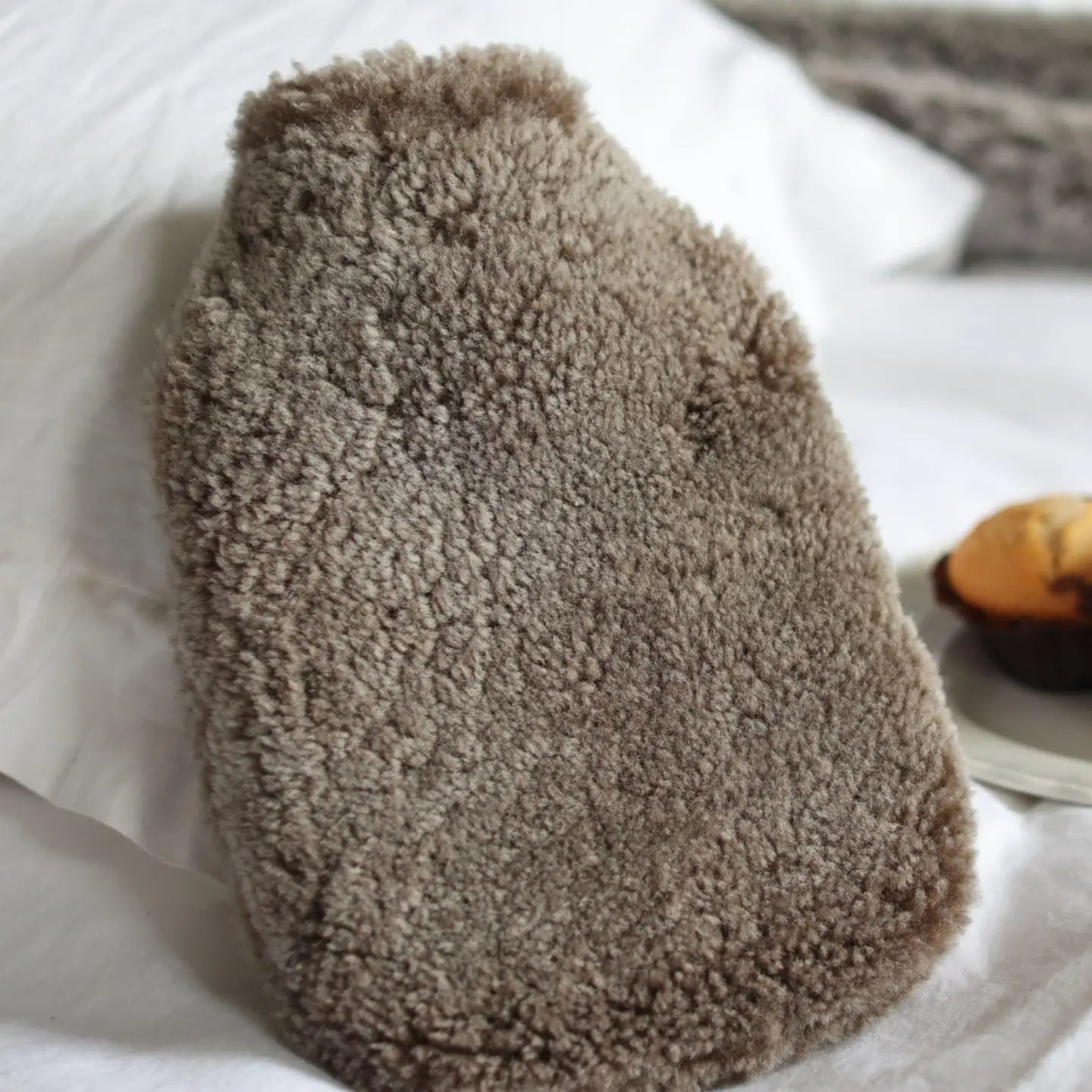 Hot Water Bottle Cover // Swedish Taupe Brown// .8L Medium Size