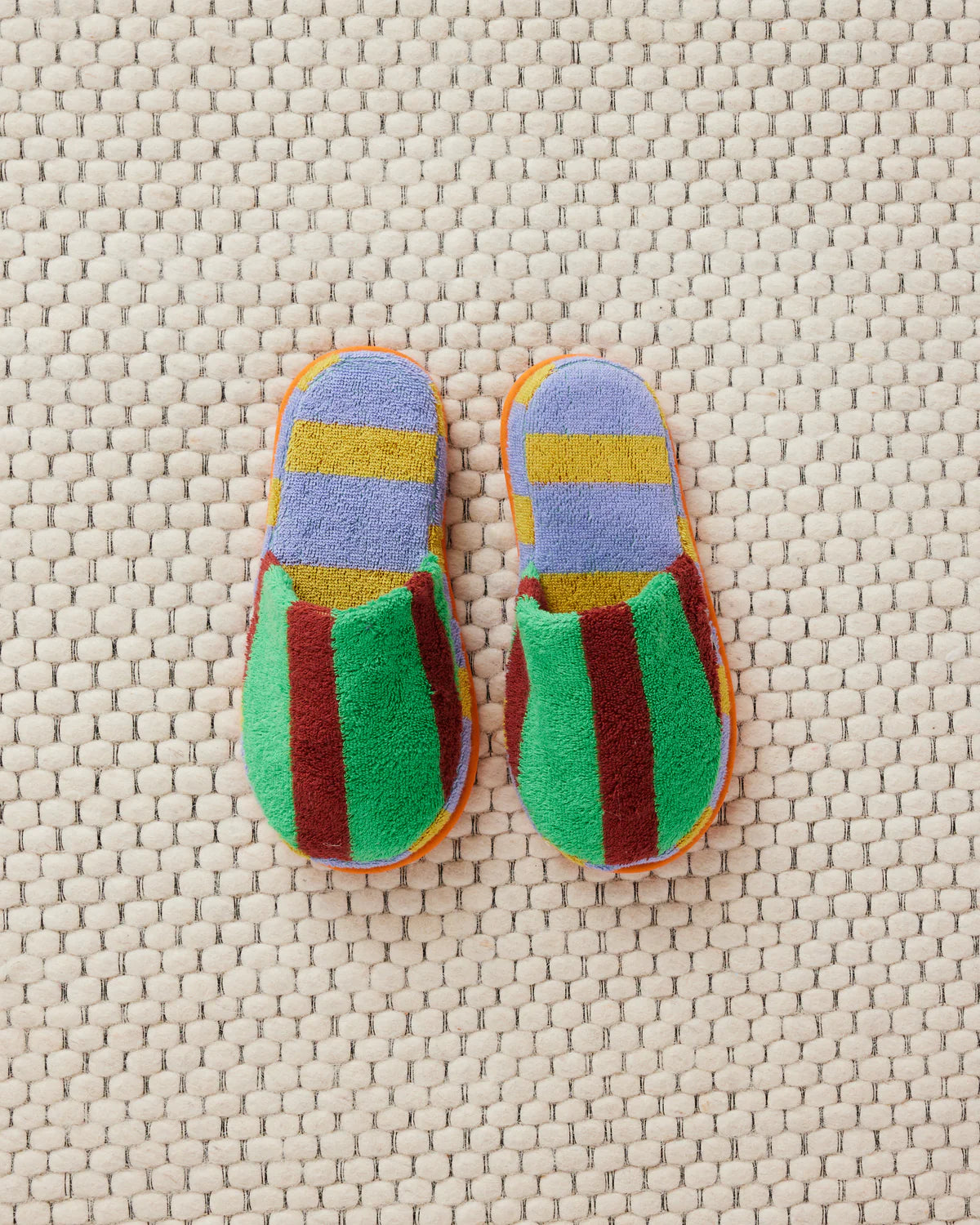 Terry Striped Slippers