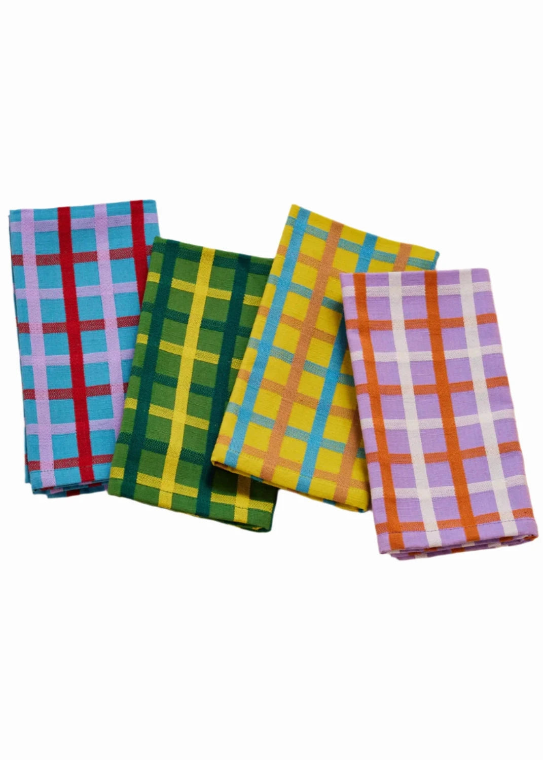 Woven Plaid Napkins // Set of 4