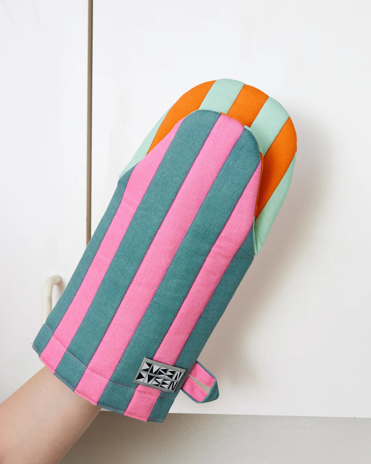 Striped Oven Mitt // Ginger