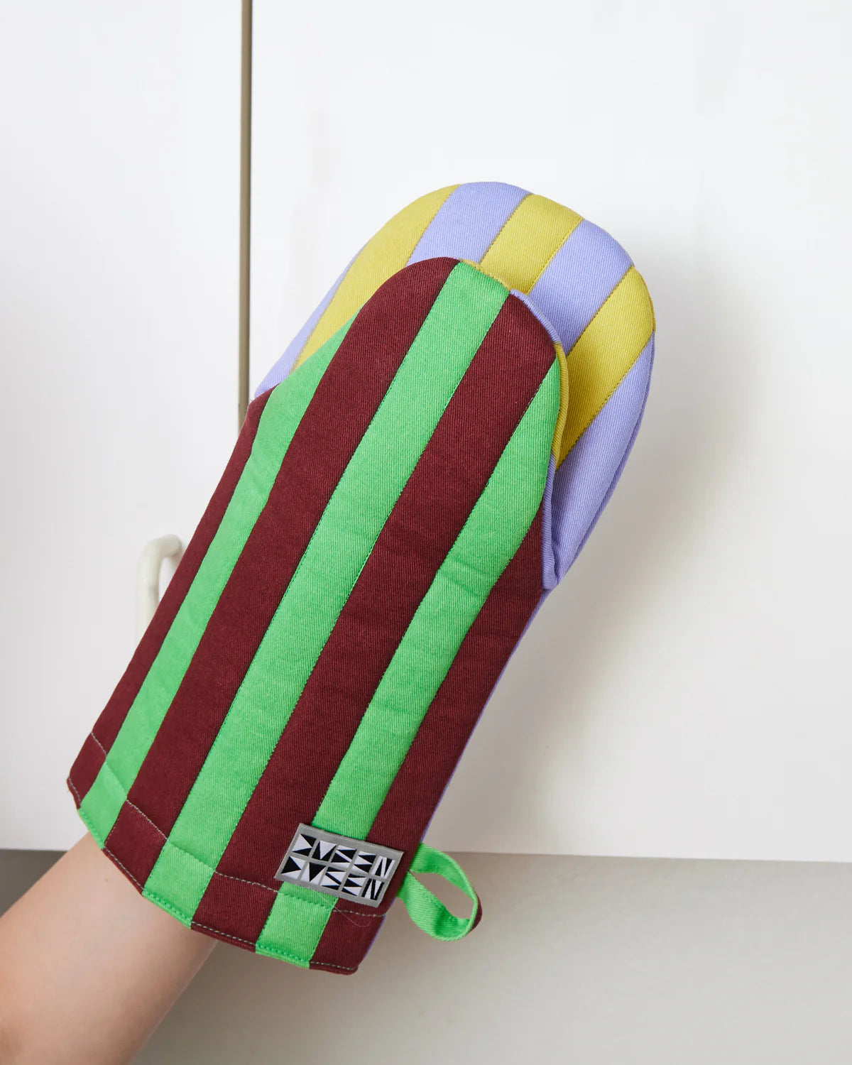 Striped Oven Mitt // Jalepeno