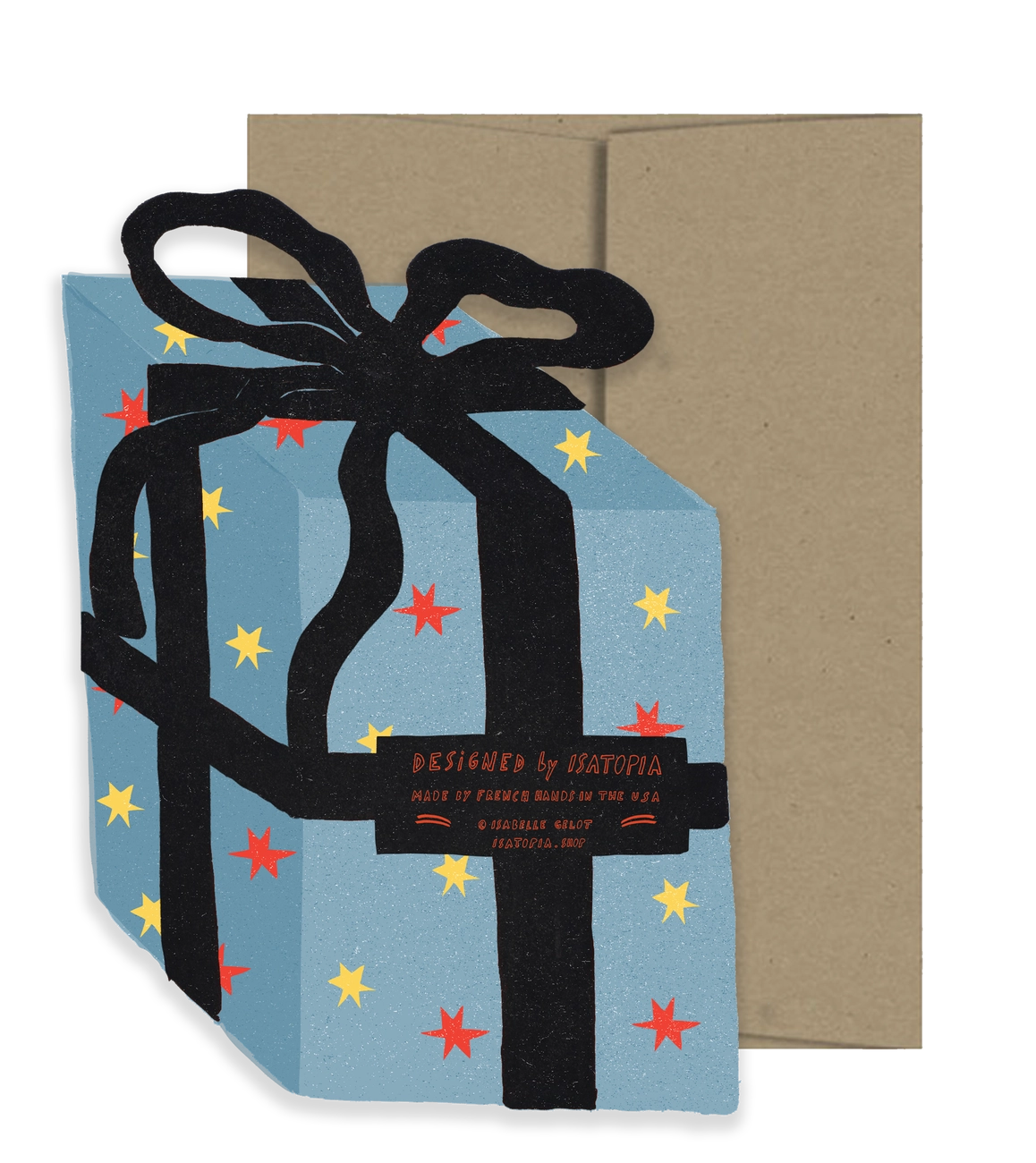 Blue Gift Birthday Card