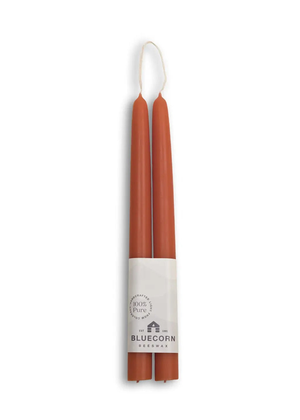 Beeswax Taper Candles //Dripless// Teracotta