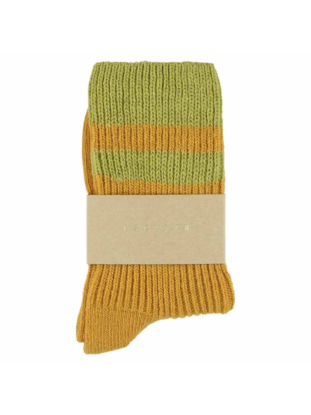 Cashmere Stripes Socks //Mustard, Beige