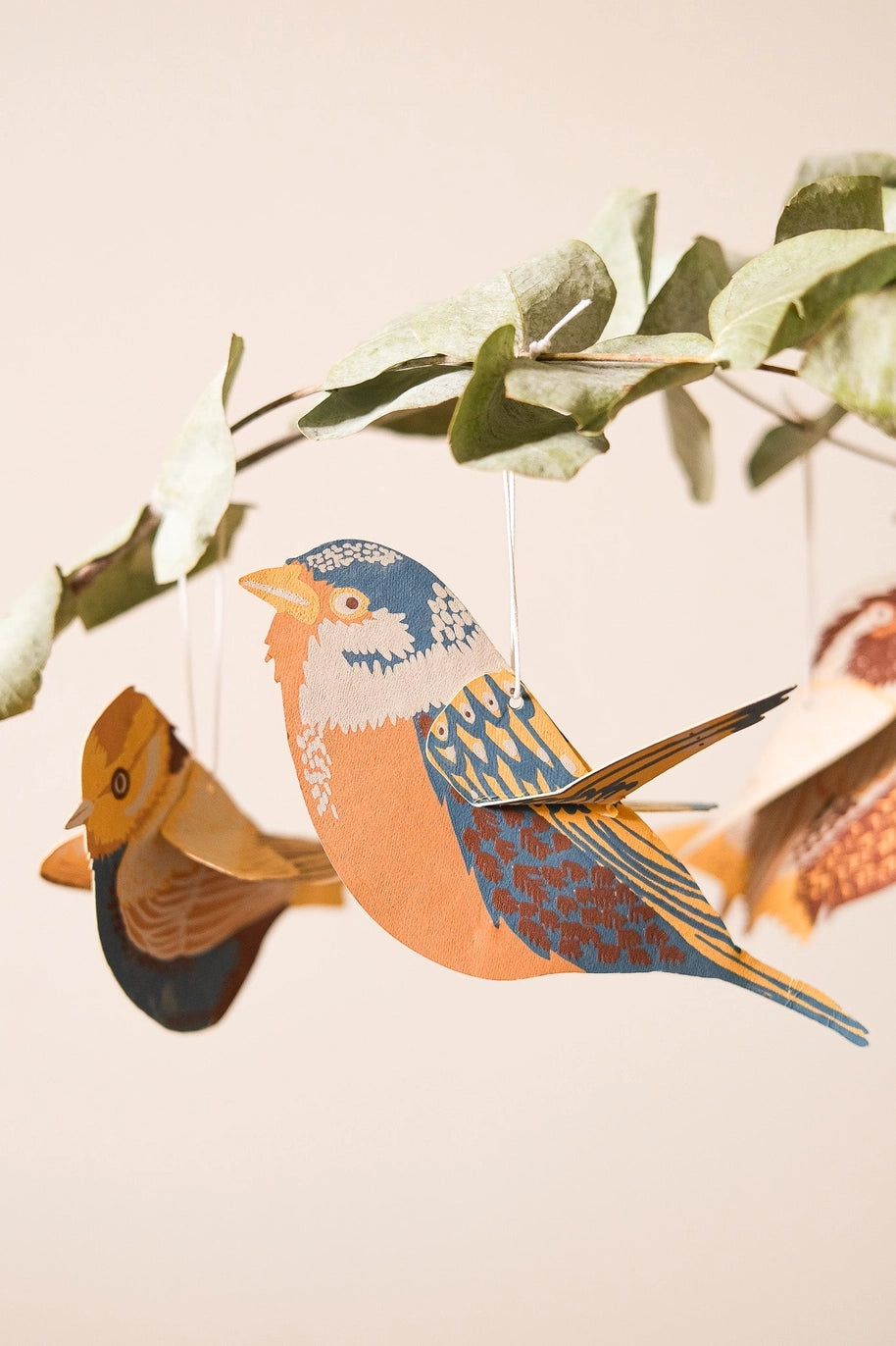 Spring Bird Paper Ornaments