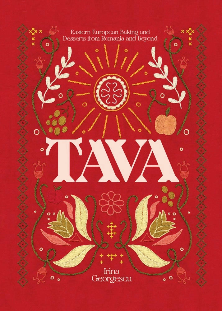 beautiful red book cover with photographed stitching detail
