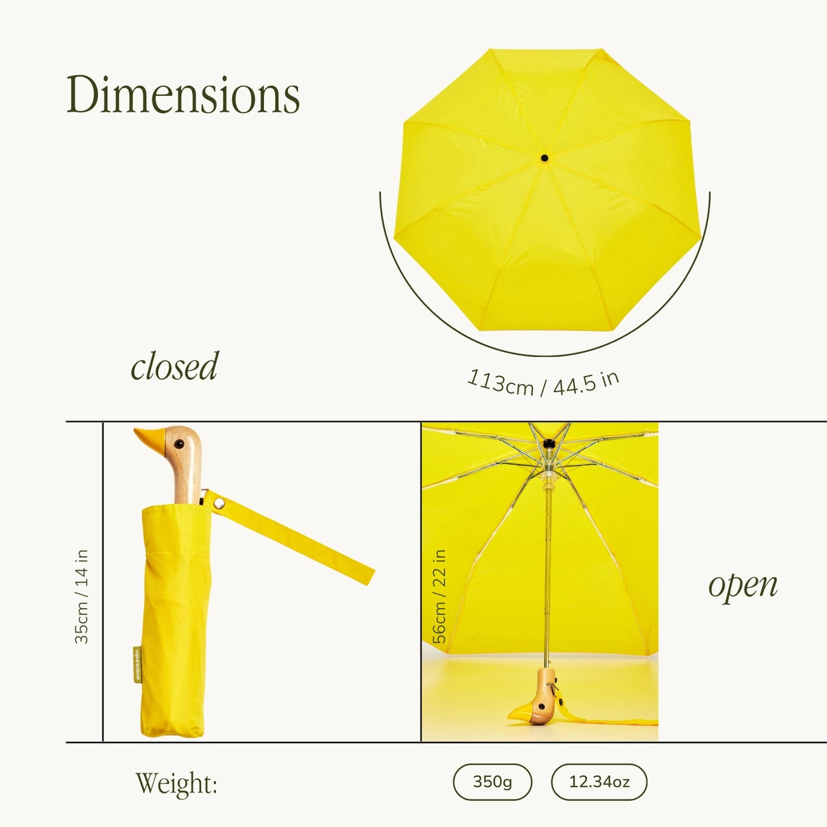 Eco-Friendly Duckhead Umbrella // Classic Yellow