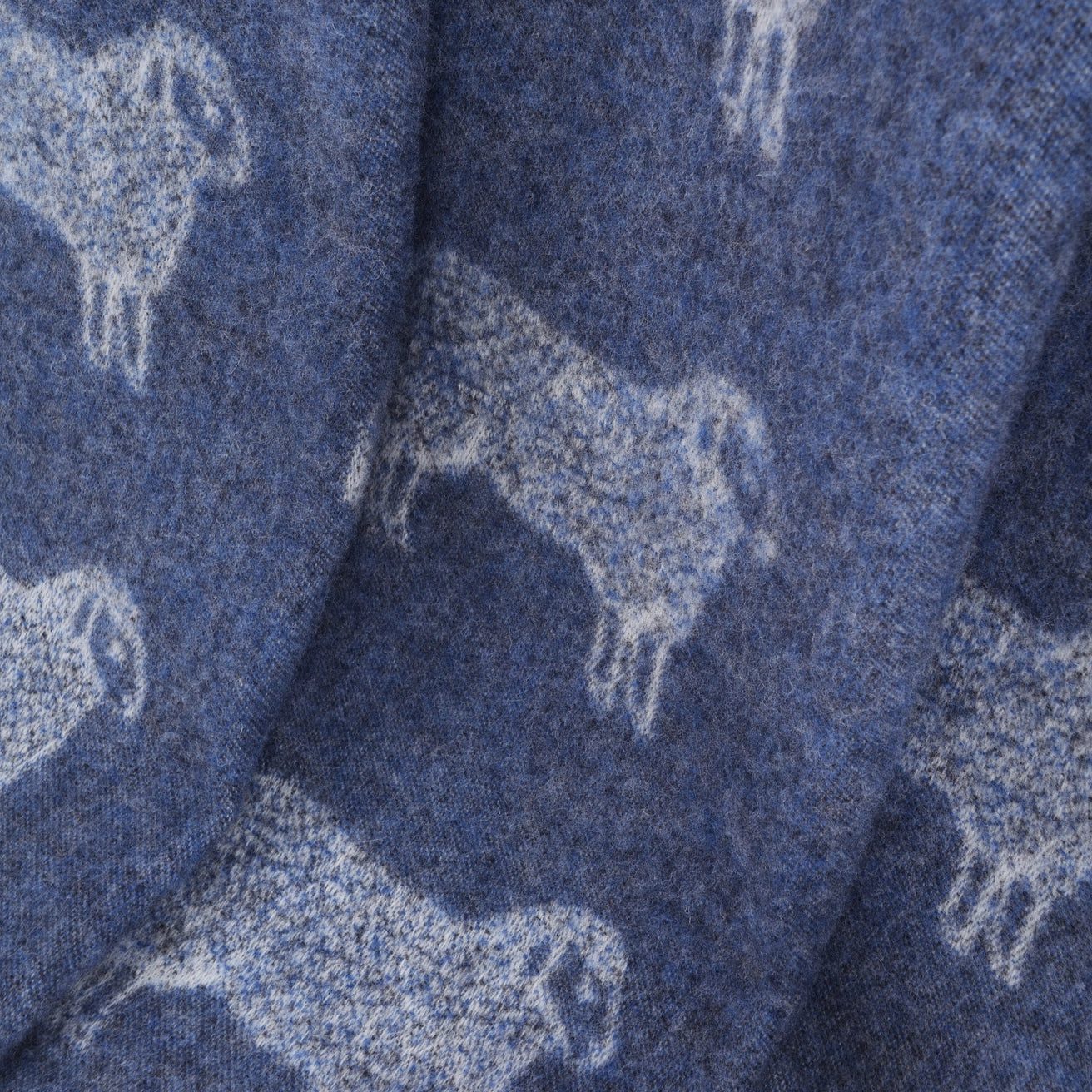Sheep // 100% Wool Blanket // Blue
