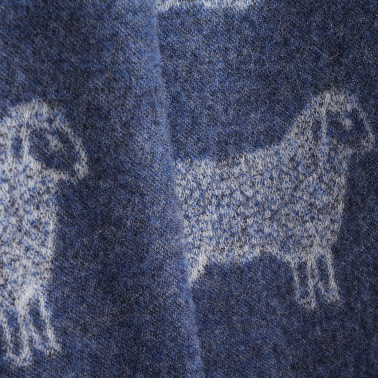 Sheep // 100% Wool Blanket // Blue